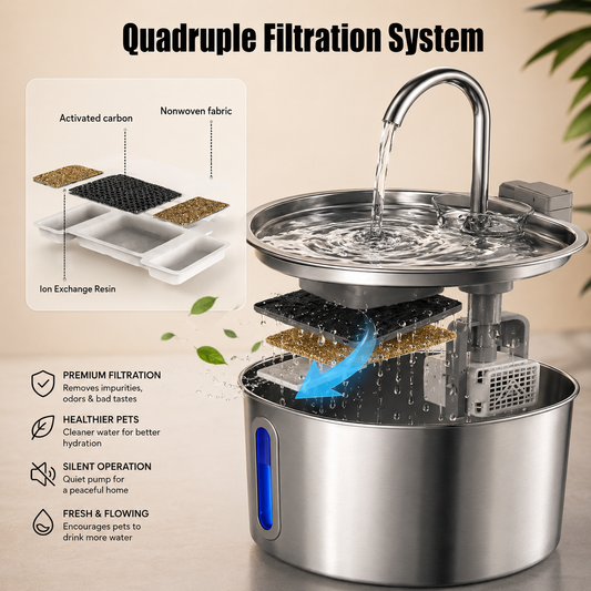 AquaFlow Smart Pet Fountain – Automatic Water Dispenser for Cats and Dogs