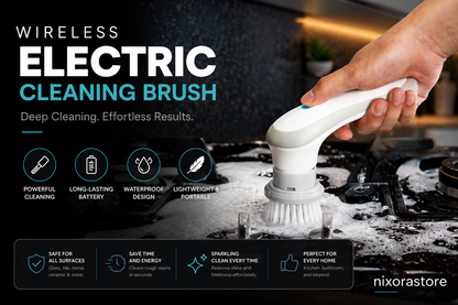 Nixora SpinClean™ Pro – 4-in-1 Cordless Cleaning Brush