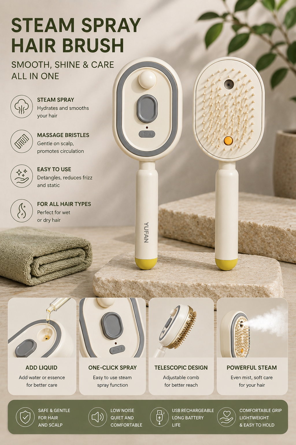 Elektryczny grzebień do stylizacji włosów-Electric hair styling comb