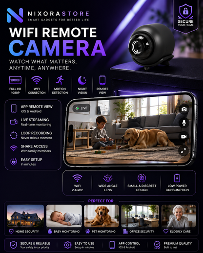 Smart WiFi Mini Camera 1080P – Wireless Home Security Camera