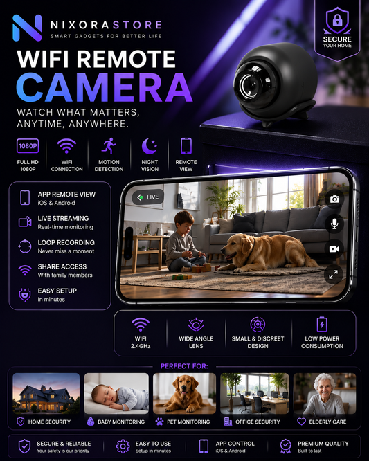 Smart WiFi Mini Camera 1080P – Wireless Home Security Camera