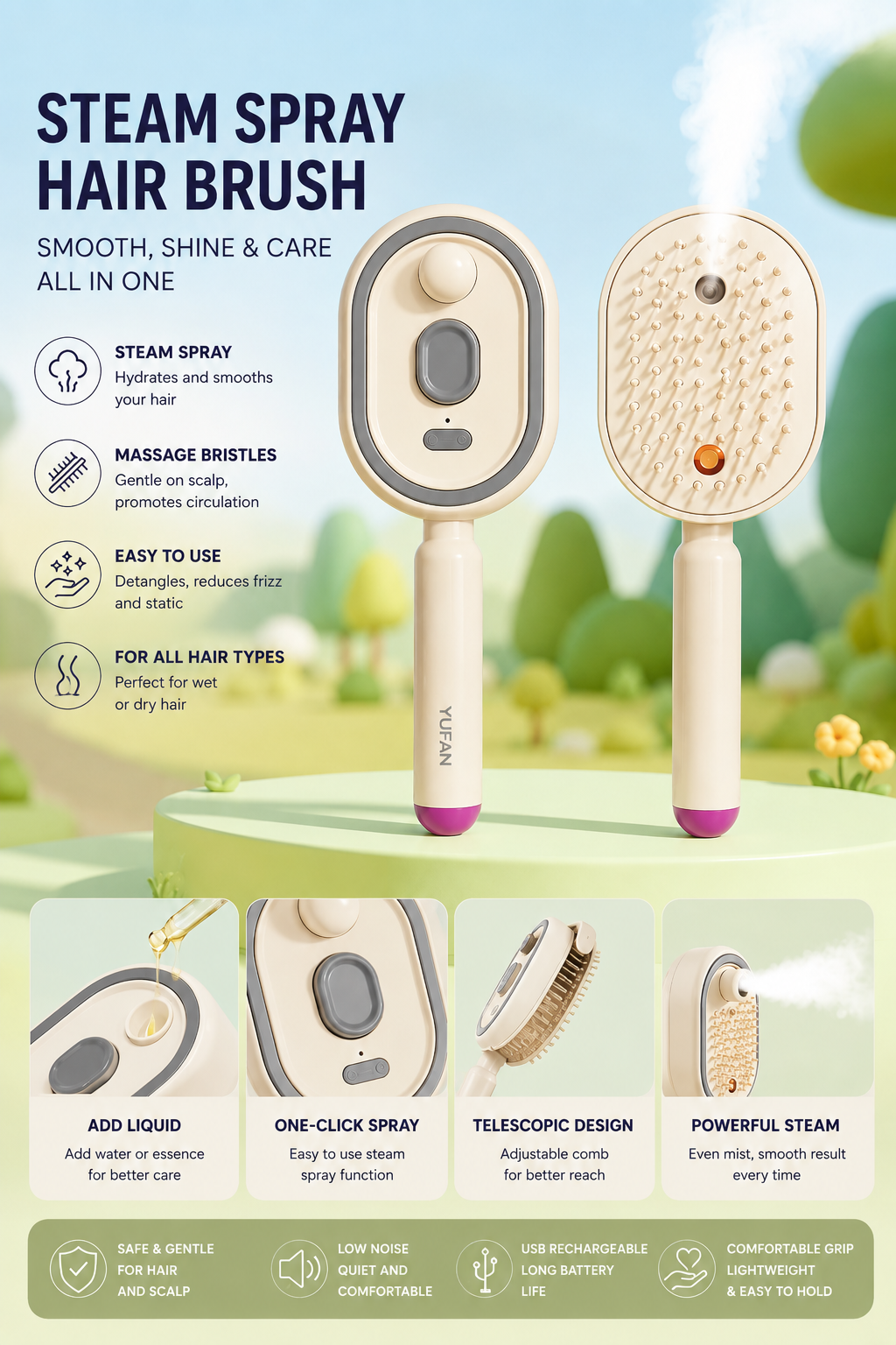 Elektryczny grzebień do stylizacji włosów-Electric hair styling comb
